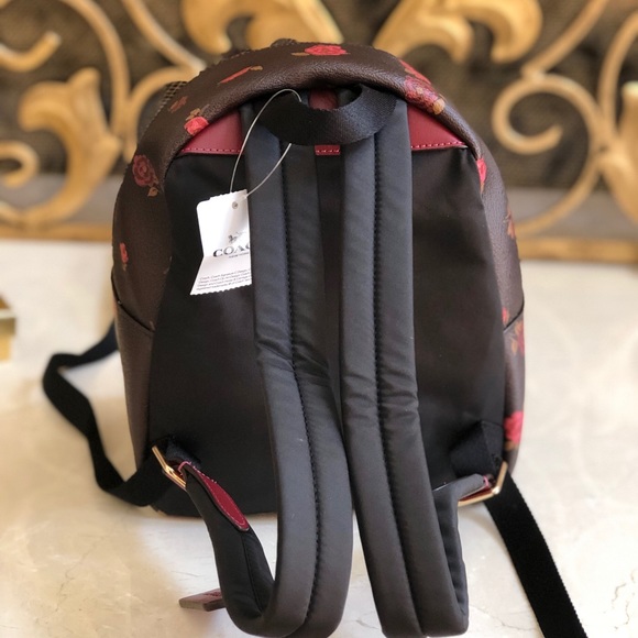 NWT Coach Mini Peony Floral Backpack - Picture 3 of 7